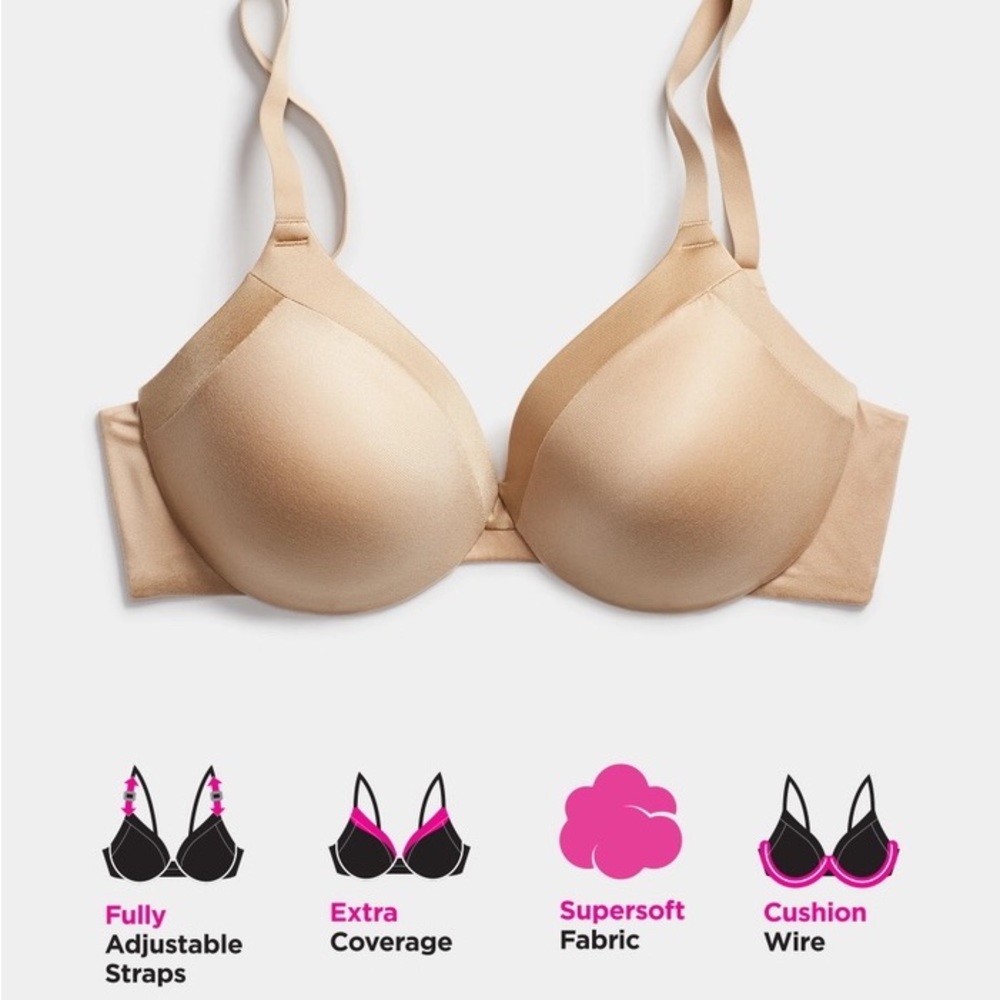✨ SALE NWT Maidenform Comfort Devotion Full Coverage Bra LightBluePrint - Picture 9 of 9
